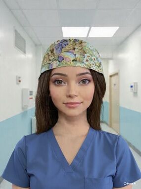 Handmade Eater Scrub Cap/ Nurse Hat